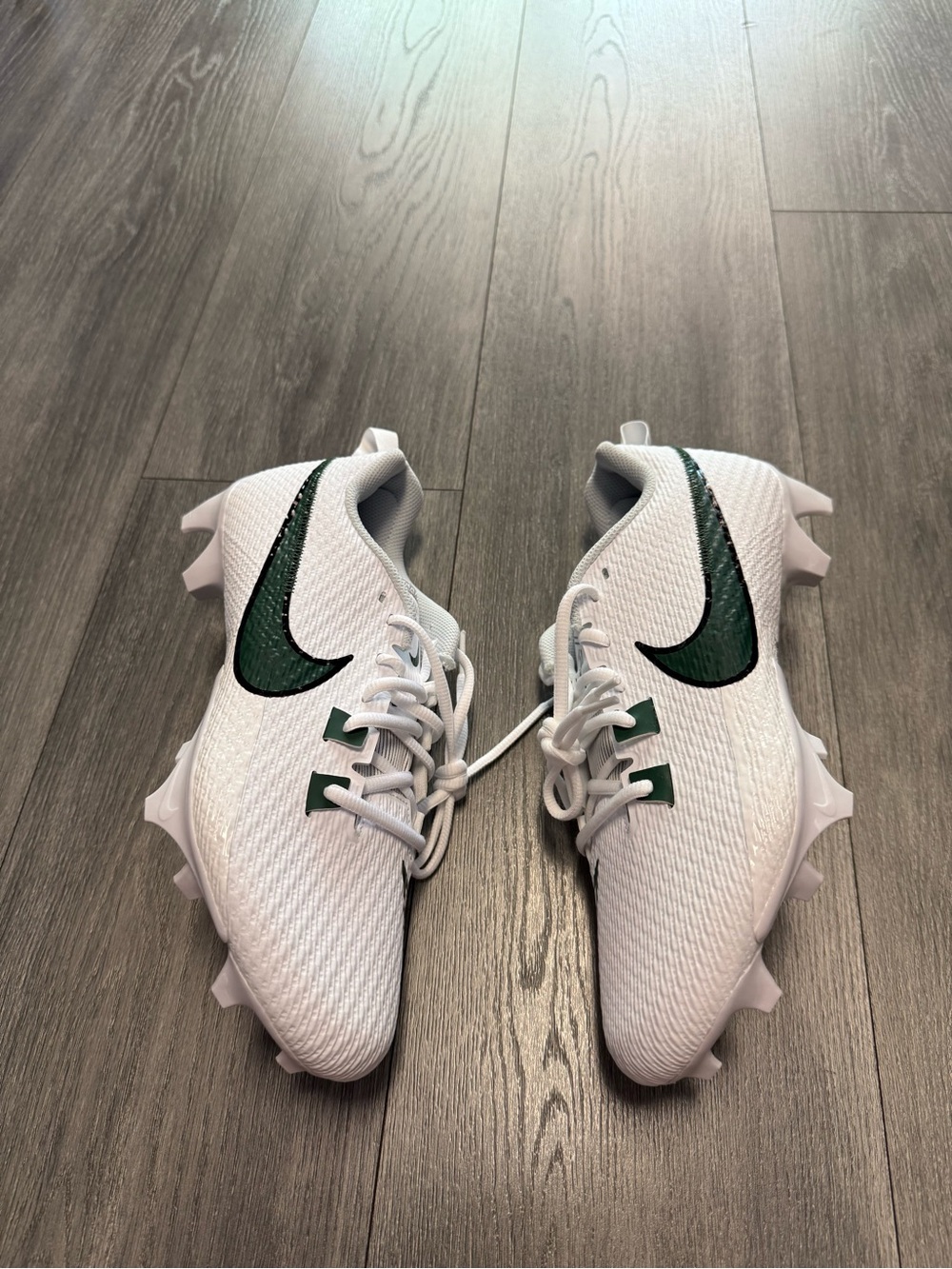 Nike Vapor Edge Speed 360 Football Shoes White Green FN7763 101 Men's Sz 10 WIDE